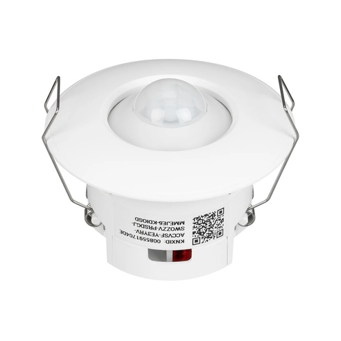 INTELLIGENT ARLIGHT Датчик движения KNX-SENS-301-15-72-IN White (BUS, KNX Secure, PIR) (IARL, IP20 Пластик, 3 года)