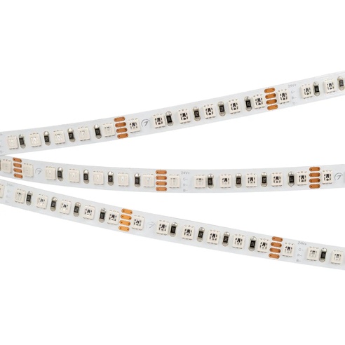 Лента светодиодная RT 2-5000 24V RGB 8mm (3838, 120 LED/m, LUX) (Arlight, 11 Вт/м, IP20)