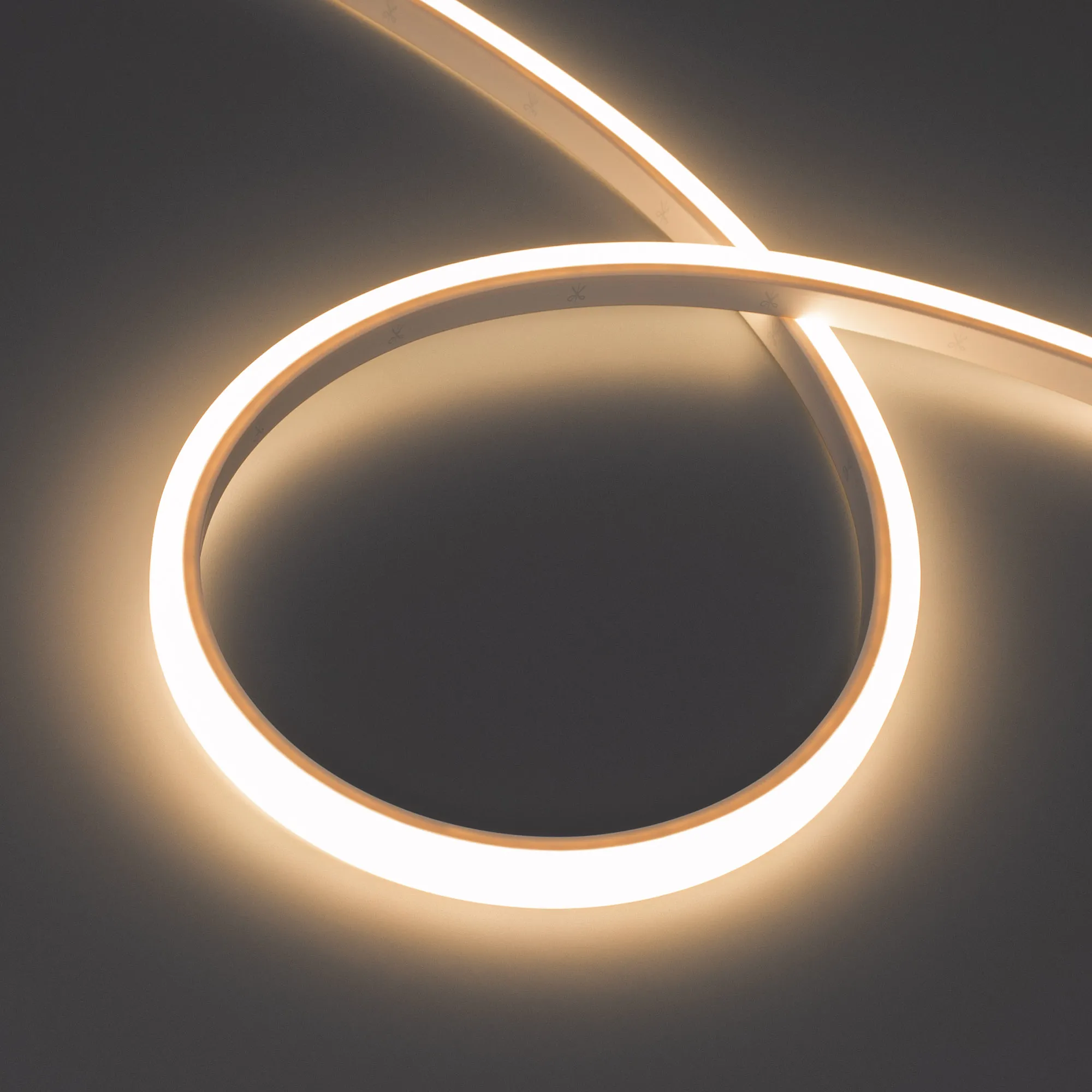 Лента герметичная WAVE-TOP-PU-A144-10x10mm 24V Warm3500 (5 W/m, IP68, 3m, wire x1) (Arlight, Вывод боковой, 3 года) - изображение товара