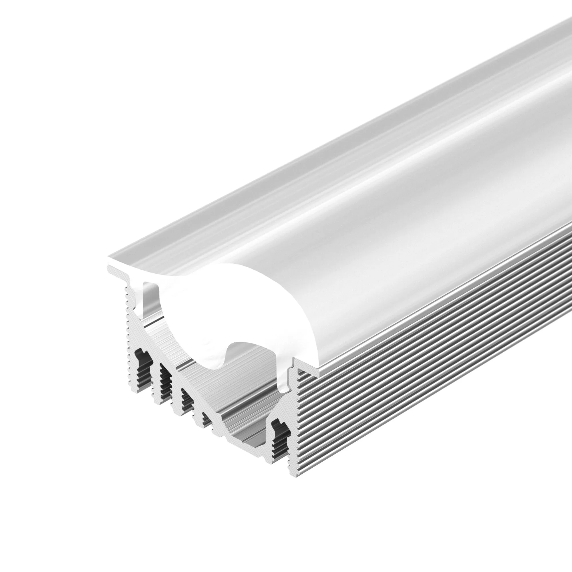 Профиль с экраном ALU-ASYMETRIC-2000 ANOD+FROST LENS (Arlight, Алюминий) - изображение товара