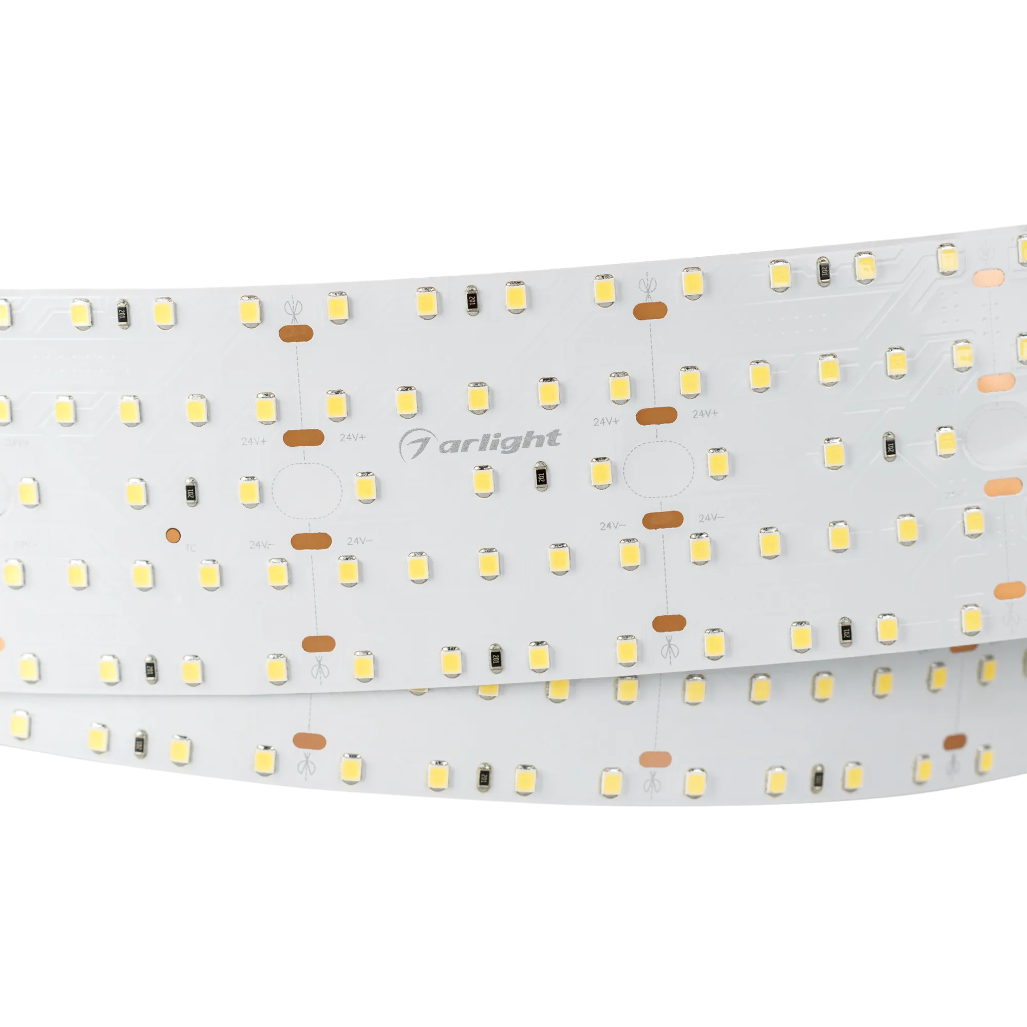 Лента светодиодная S2-2500 24V Warm 3000K 59mm (2835, 420 LED/m, LUX) (Arlight, 30 Вт/м, IP20)